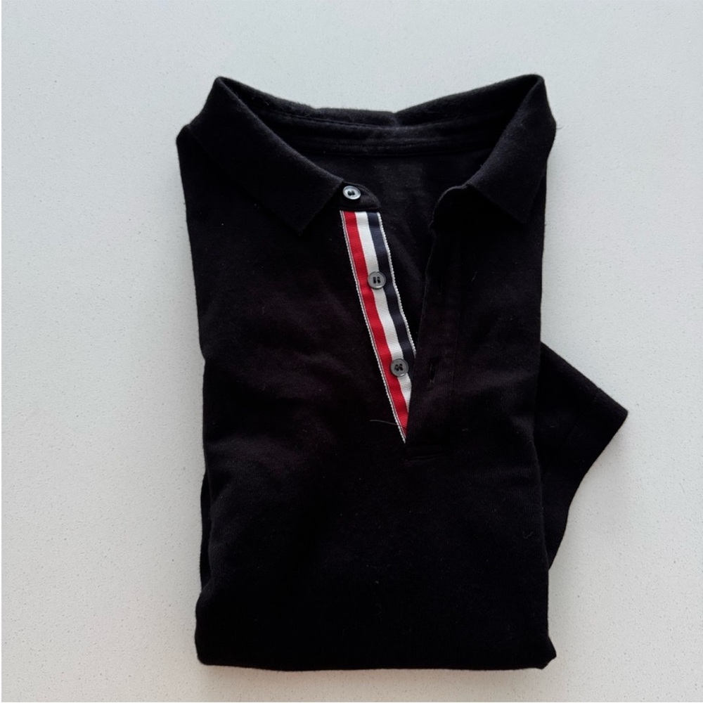 Thom Browne Black and White Polo Shirt - Picture 6 of 7